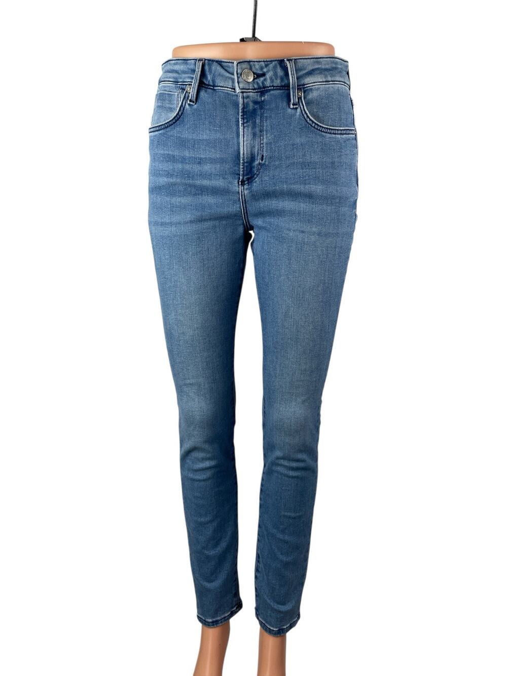 S.Oliver Women's Blue Medium Wash High Waisted Ankle Skinny Denim Jeans Size 36